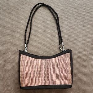 Baskets of Cambodia Woven Seagrass Scoop Handbag Boho Tatami Style Shoulder Bag